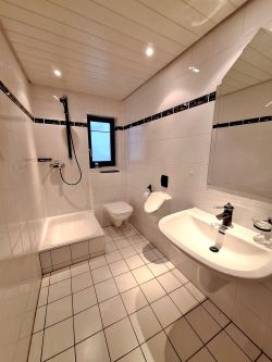 Badezimmer mit Dusche im Erdgeschoss