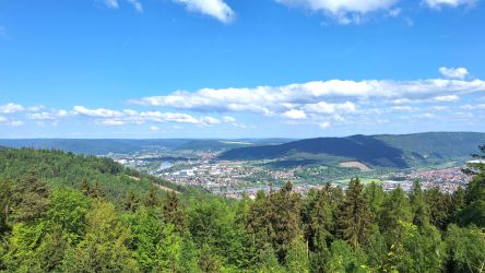 Blick auf das Maintal um Miltenberg von der Haagsaussicht aus